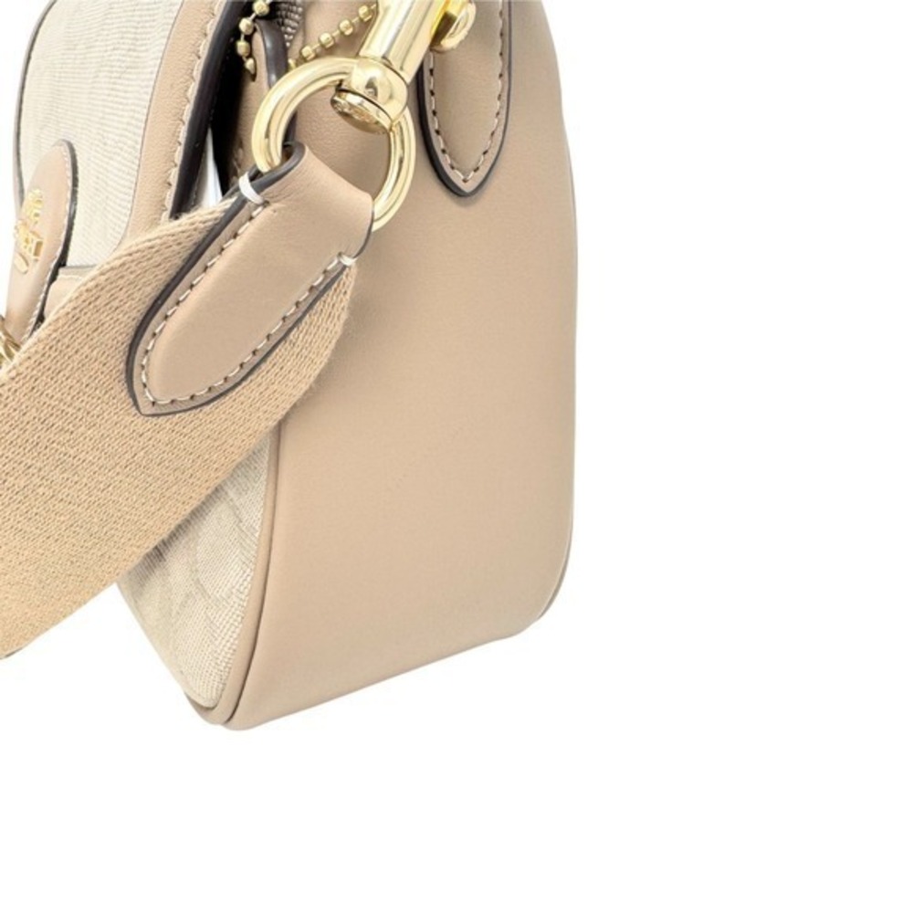 Coach Amelia Saddle Bag Signature Canvas Crossbody Dark Natural Multi Gold NWT - Picture 11 of 12